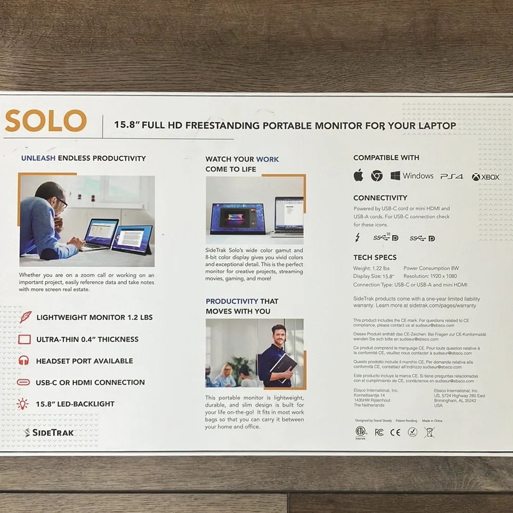 Portable Monitor 15.8” Screen